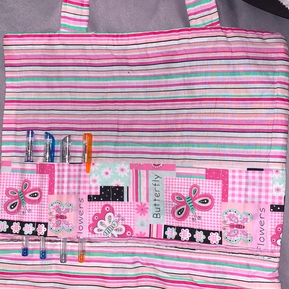 •”Addison” Handmade Personalized Book and Pen/ Pencil soft carrying case • - Picture 4 of 5